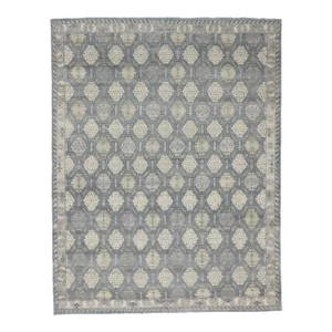 Vintage Modern Distressed Oushak Rug - 11'09 X 15'01
