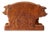 Vintage Folk Art Carved Wooden Pig Napkin Holder For Sale