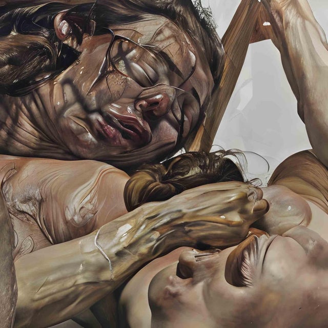 Shrunk Abyss presents a chilling tableau of emotional abyss, with a figure shrunken and twisted by the weight of inner...