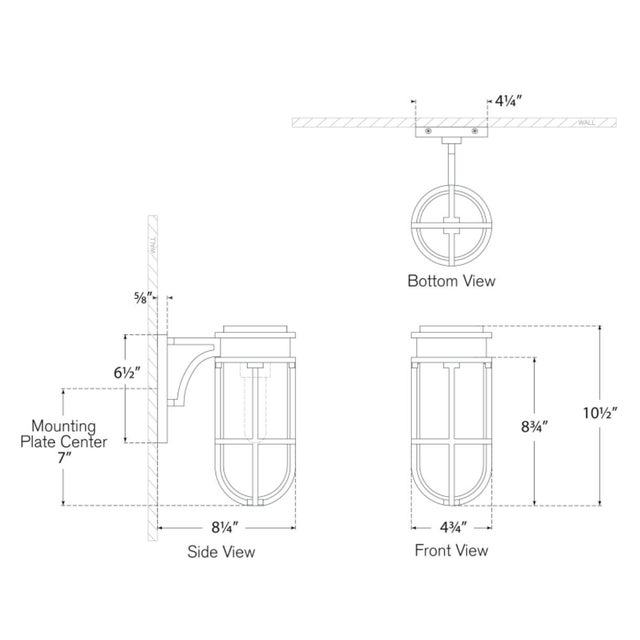 Modern Chapman & Myers for Visual Comfort Signature Gracie Tall Bracketed Sconce in Antique Nickel with White Glass For Sale - Image 3 of 5