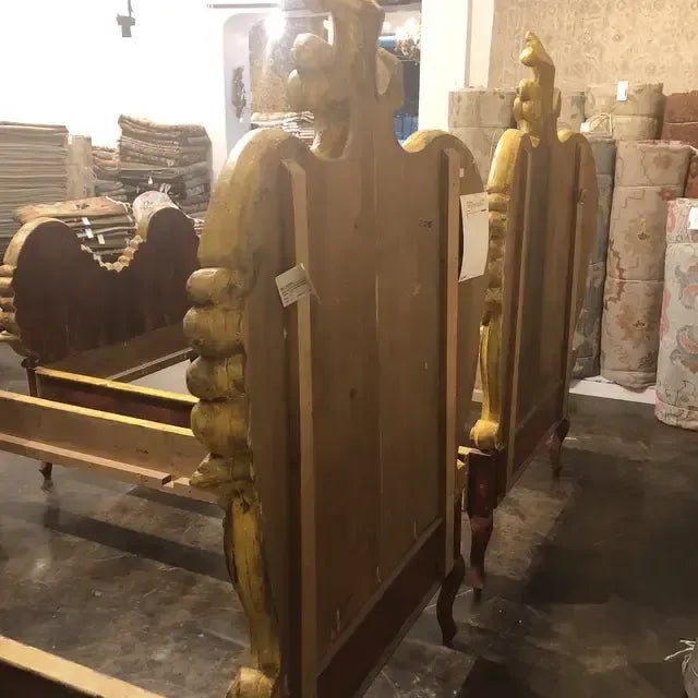 1990s Traditional Vintage Italian Twin Bedframes - a Pair For Sale - Image 10 of 13