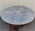 Wood Antique Sicilian Empire Inlaid Wooden Table with Grey Marble Top For Sale - Image 7 of 8