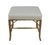 Vintage Rectangular American Gold-Plated Imitation Bamboo Leg Footstool/Piano Stool/Dressing Stool, For Sale - Image 4 of 9