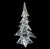 1950s Vintage Lead Crystal Clear Glass Christmas Tree Made in Japan 11" X 7" For Sale - Image 5 of 11