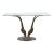 Contemporary Cast Bronze Double Antelope Dining Table Base with Dark Patina For Sale