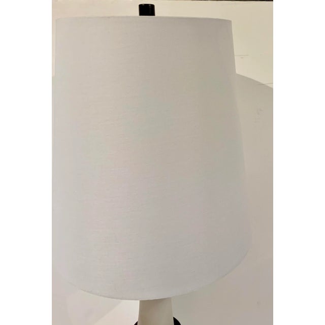 Modern Bamboo Design Alabaster Table Lamp For Sale - Image 4 of 5