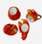 Brick Red Early 20th Century Royal Bayreuth Lobster Sugar, Cream and Spoon Ceramic Dish Set- 3 Pieces For Sale - Image 8 of 12