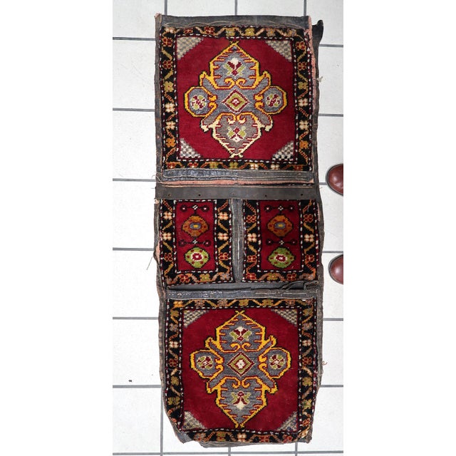 1930s, Handmade Vintage Collectible Turkish Yastik Saddle Bag Rug For Sale - Image 13 of 13