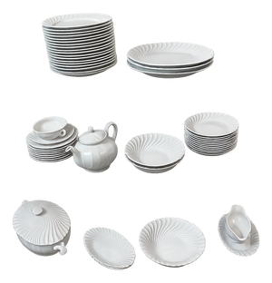 Dinner Service in Limoges Porcelain from Haviland, 1950s, Set of 49
