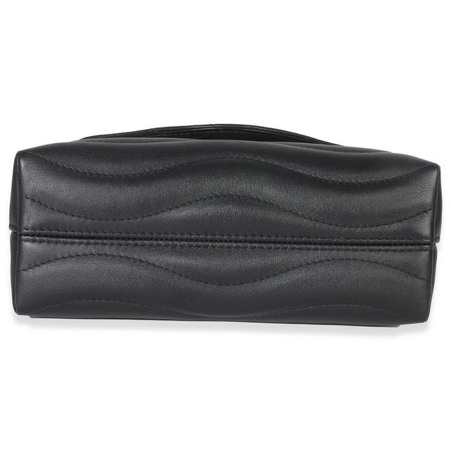 2020s Black Calfskin New Wave Hold Me Top Handle Bag For Sale - Image 5 of 9
