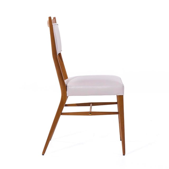 Wood Paul McCobb for Calvin's Irwin Collection Mid Century Leather Dining Chairs - Set of 8 For Sale - Image 7 of 17