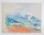 Early 20th century gouache on paper french plein air mountain landscape painting. Unsigned. Unframe, age toning, edge wear.