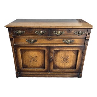 Art Nouveau 1890’s Oak Sideboard For Sale