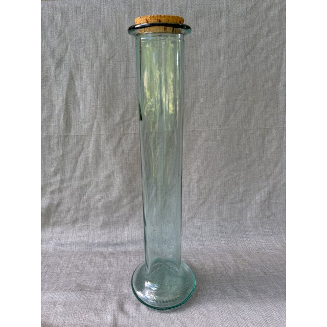 Extra Tall Vintage Italian Glass Pasta Spaghetti Jar With Cork Top For Sale - Image 12 of 14
