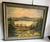 A very nice 1953 oil on board Hudson Valley landscape painting with the river in the background. Signed at lower right...