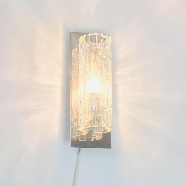 1960s Mid-Century Modern Murano Glass Wall Sconces from Doria Leuchten, Germany, 1960s, Set of 3 For Sale - Image 5 of 13