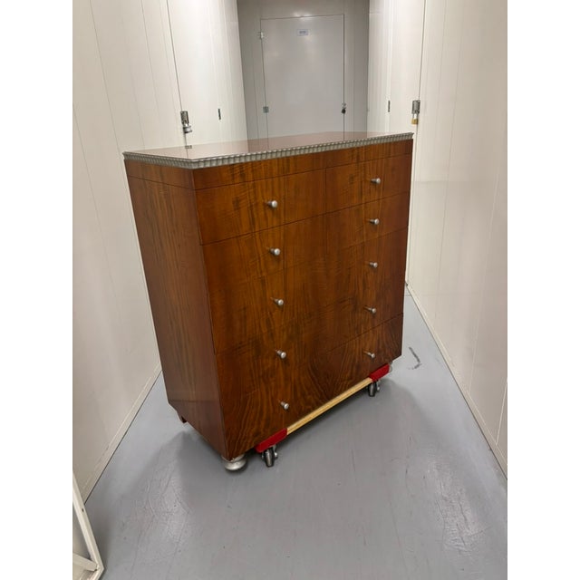 1930's American Modernist Walnut Chest of Drawers For Sale - Image 18 of 18