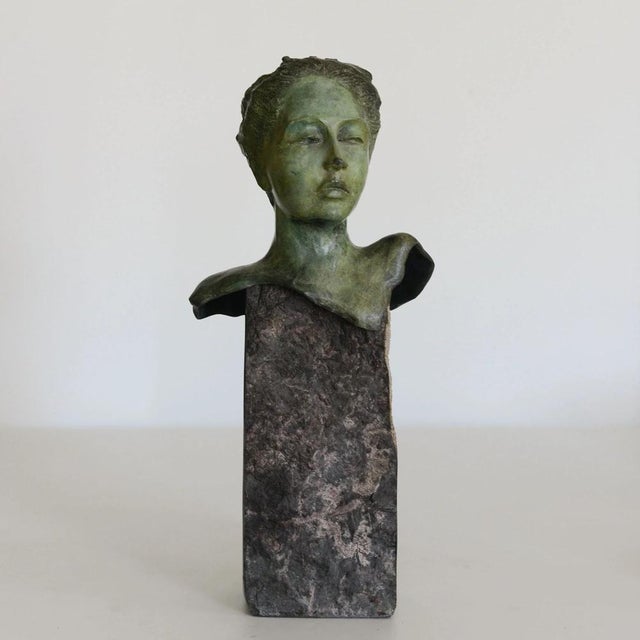 Female Bust, 1990s, Bronze For Sale - Image 11 of 11