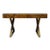 Vintage John Stuart MCM Burlwood Executive Desk Bronze Legs Glass Top Collectable For Sale