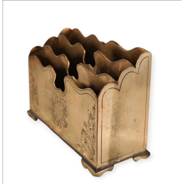 Mid 19th Century Ornate English Gilt Bronze Letter Box For Sale In Atlanta - Image 6 of 9