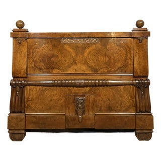 Art Deco Center Bed in Mahogany, 1930s For Sale