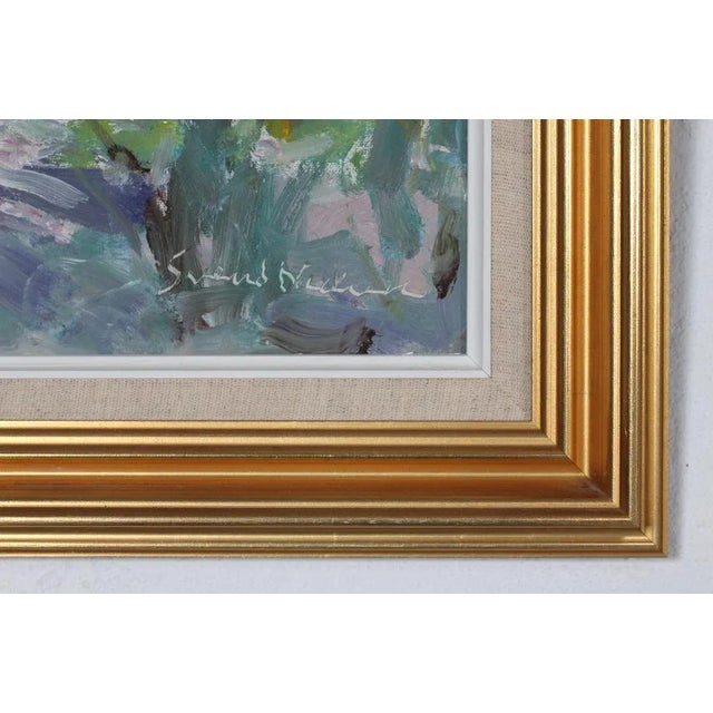 Modern Svend Nielsen, Motif from Gudhjem, Bornholm, 1960s, Oil on Canvas, Framed For Sale - Image 3 of 5