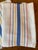 Traditional Pair of Vintage Linen Tea Towels, Multi-Color Stripes For Sale - Image 3 of 6