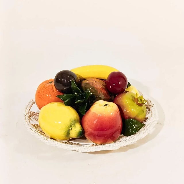 Mid-Century Modern Large Ceramic Tabletop Fruit Bowl from Hispania, Spain, 1950s For Sale - Image 3 of 13