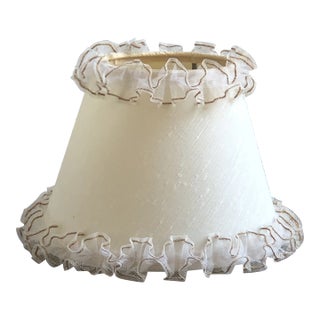 1950s Vintage Lamp Shade With Tulle Ruffles For Sale