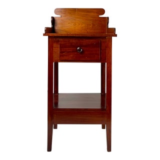 Antique Country Solid Mahogany Washstand / Bedside Table For Sale