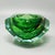 1960s Stunning big green and yellow ashtray, bowl, catchall By Flavio Poli for Seguso. Crafted using the iconic Sommerso...