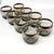 Mid-Century Modern 1960s Mid-Century Modern Smoky Gray Roly Poly Cocktail Glasses With Gold Rim - Set of 8 For Sale - Image 3 of 13