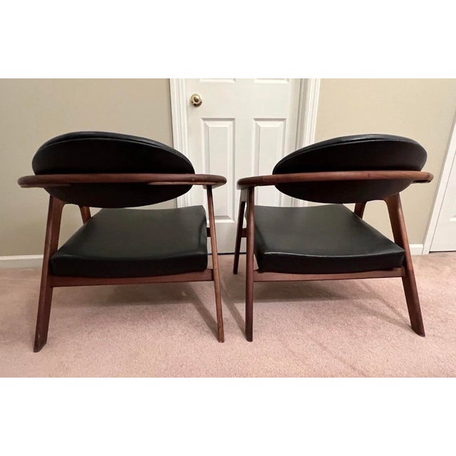 1960s 1960s Adrian Pearsall for Craft Associates 916-Cc Mid Century Modern Captains Chairs, a Pair For Sale - Image 5 of 12