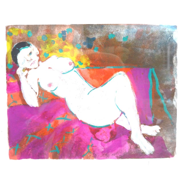 Contemporary "Reclining French Nude" Contemporary Figurative Nude by Listed Artist Martha Holden For Sale - Image 3 of 7