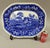 A large 17" English blue transferware Copeland Spode's Tower platter. Having very deep rich blues, it is a stunning piece....