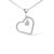 Contemporary 925 Sterling Silver 1/3ct TDW Diamond Heart Pendant Necklace For Sale - Image 3 of 4