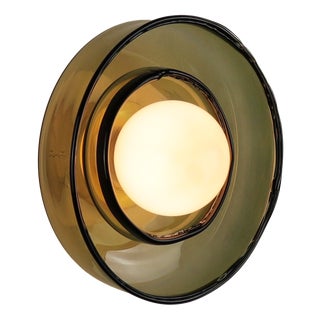 Dual-Shade Glass Wall Lamp by Naama Hofman For Sale