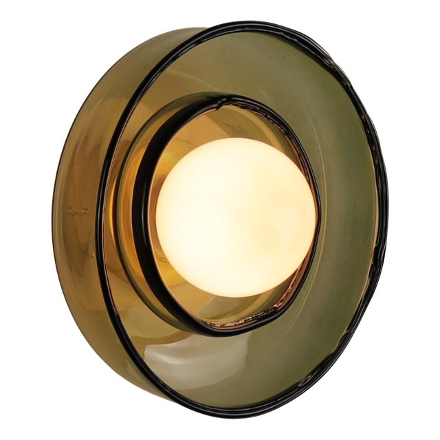 Dual-Shade Glass Wall Lamp by Naama Hofman For Sale
