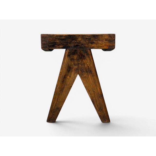 Pierre Jeanneret, Low Cane Stools, Teak, Cane, Chandigarh, India, 1960s For Sale - Image 12 of 13