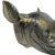 Chrome Late 20th Century Wall Mounted Cast Aluminum Rhino Sculpture For Sale - Image 8 of 12
