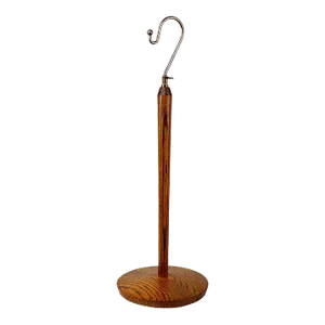 Antique Traditional Oak Wardrobe Accessory Tie Hat Rack Table Hanger Valet Stand
