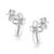 Symbolize your power expression of religious devotion with these magnificent diamond cross earrings. Fashioned in sterling...