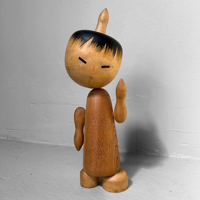 Tsuioku Kokeshi Doll by Hideo Ishihara, 1950s For Sale - Image 6 of 9