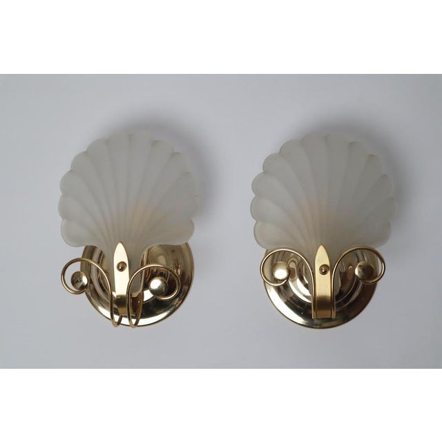 Shell Wall Lamps from Deknudt, Belgium, 1980s, Set of 2 For Sale - Image 6 of 15