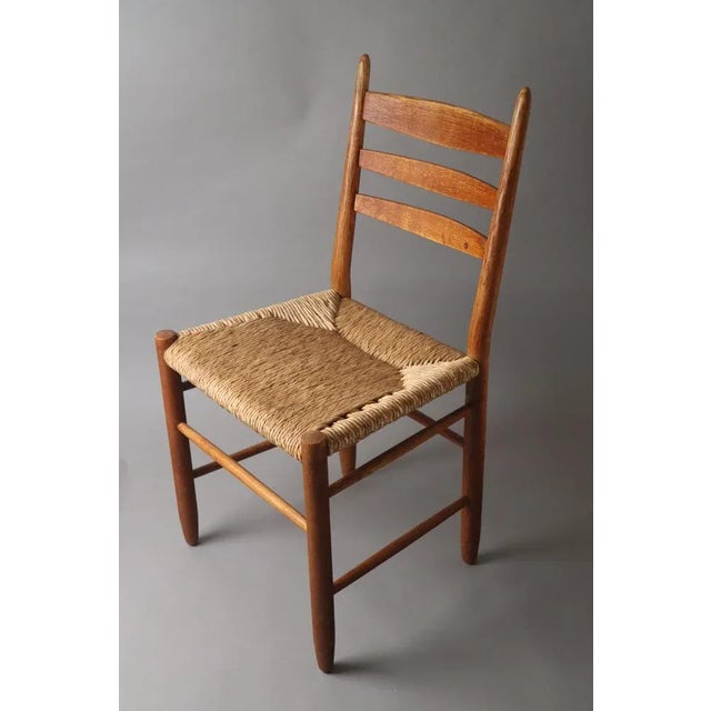 Side Chair with Raffia Seat, 1960s For Sale - Image 4 of 11