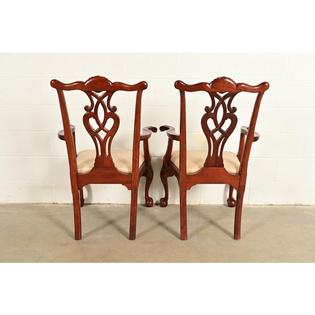 Baker Furniture Chippendale Carved Mahogany Dining Chairs, Set of Six For Sale - Image 13 of 15