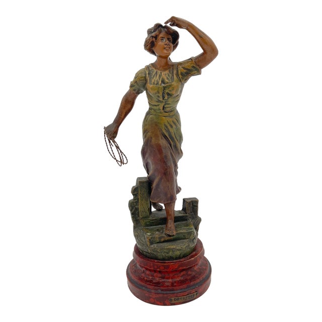 Late 19th Century French Sculpture “Detresse” by Ruchot For Sale