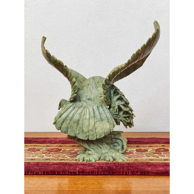 2000 - 2009 Hand-Carved Stylized Eagle in Soapstone For Sale - Image 5 of 12