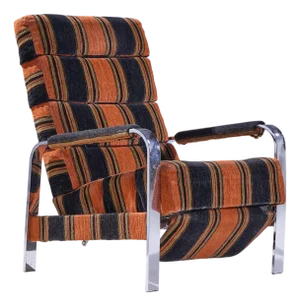 Milo Baughman Chrome Recliner