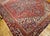 Red Vintage Persian Heriz Rug, Hand-Knotted Wool, Geometric Medallion Pattern, Red & Navy, 10x13 For Sale - Image 8 of 11
